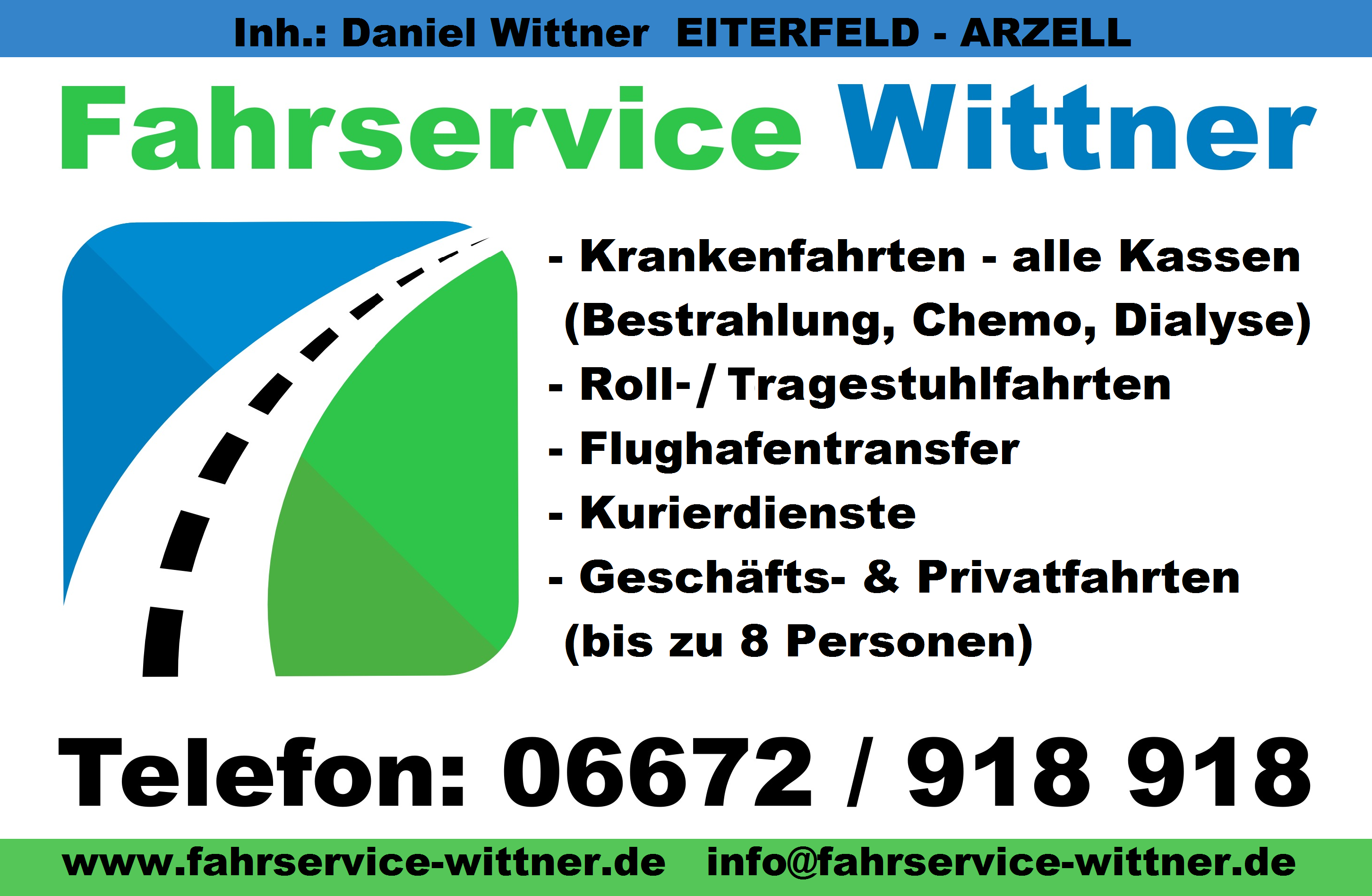 Fahrservice Wittner, Am Hisselsberg 34 in Eiterfeld-Arzell