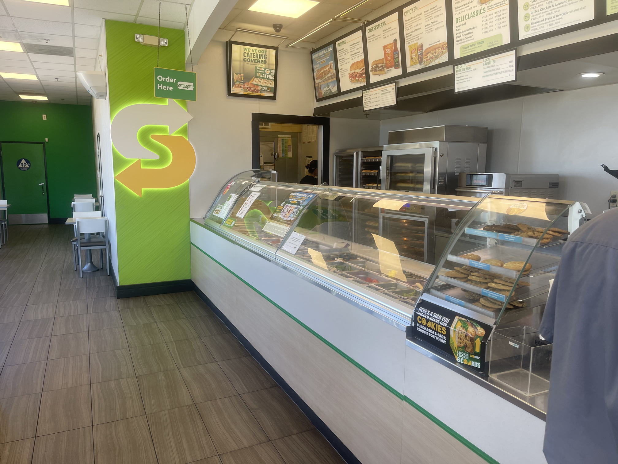 Inside counter right view