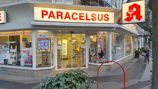 Aussenansicht der Paracelsus-Apotheke