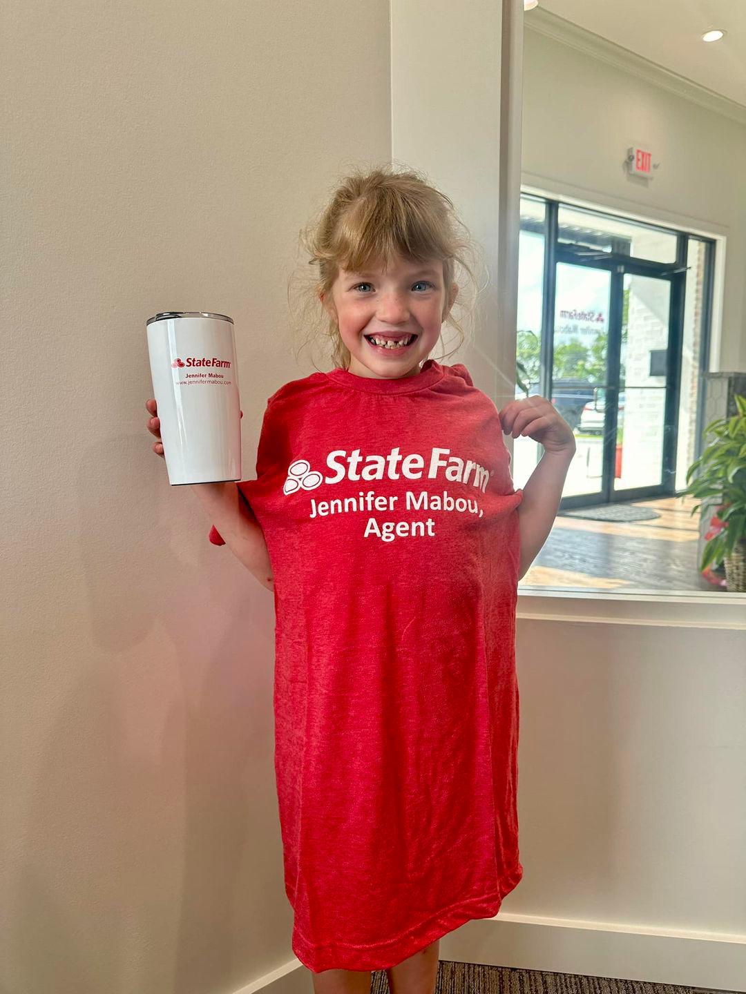 When you show up to our office on your birthday, you get presents!!! Happy birthday sweet Evelyn!! W Jennifer Mabou - State Farm Insurance Agent Sulphur (337)527-0027