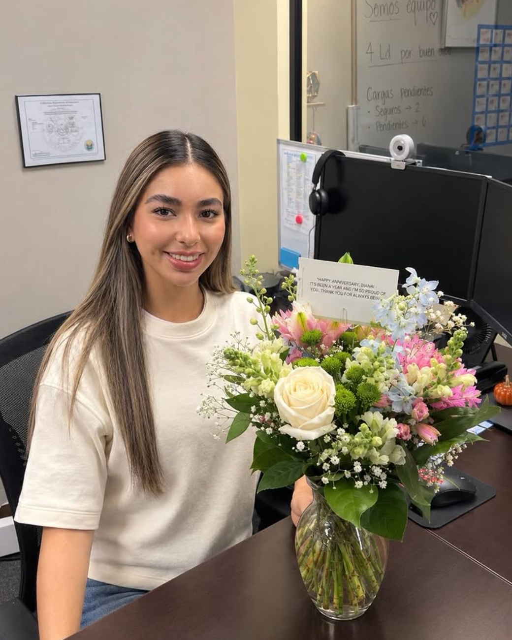 Celebrating one year with Diana on our team! We’re so grateful for everything she brings to the office each day. Happy work anniversary, Diana! We’re lucky to have you!