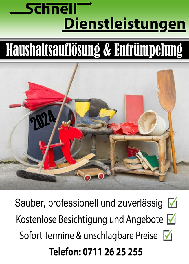 Schnell Entrümpelung & Haushaltsauflösung Stuttgart, Böblinger Straße 111 in Stuttgart