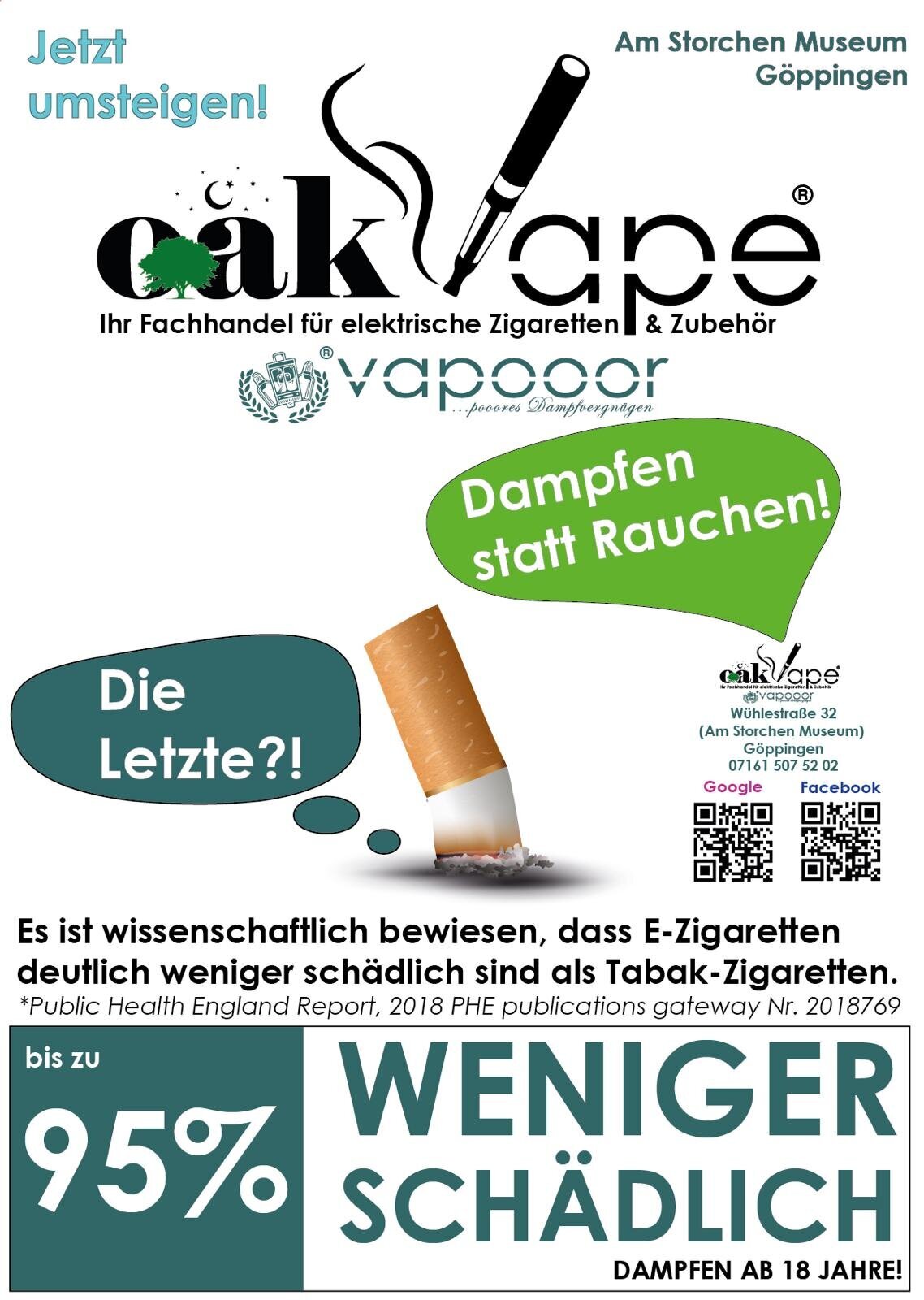 Bild 2 oakVape / vapooor - Ihr Fachhandel für elektrische Zigaretten & Zubehör Liquid Aroma Base Kiosk Vape Store in Göppingen in Göppingen