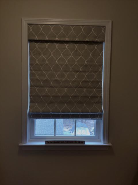 How cute are these flat Roman Shades? Not only do they improve insulation in this Croton on the Hudson room, but they also add an adorable touch to any space with their adorable design!