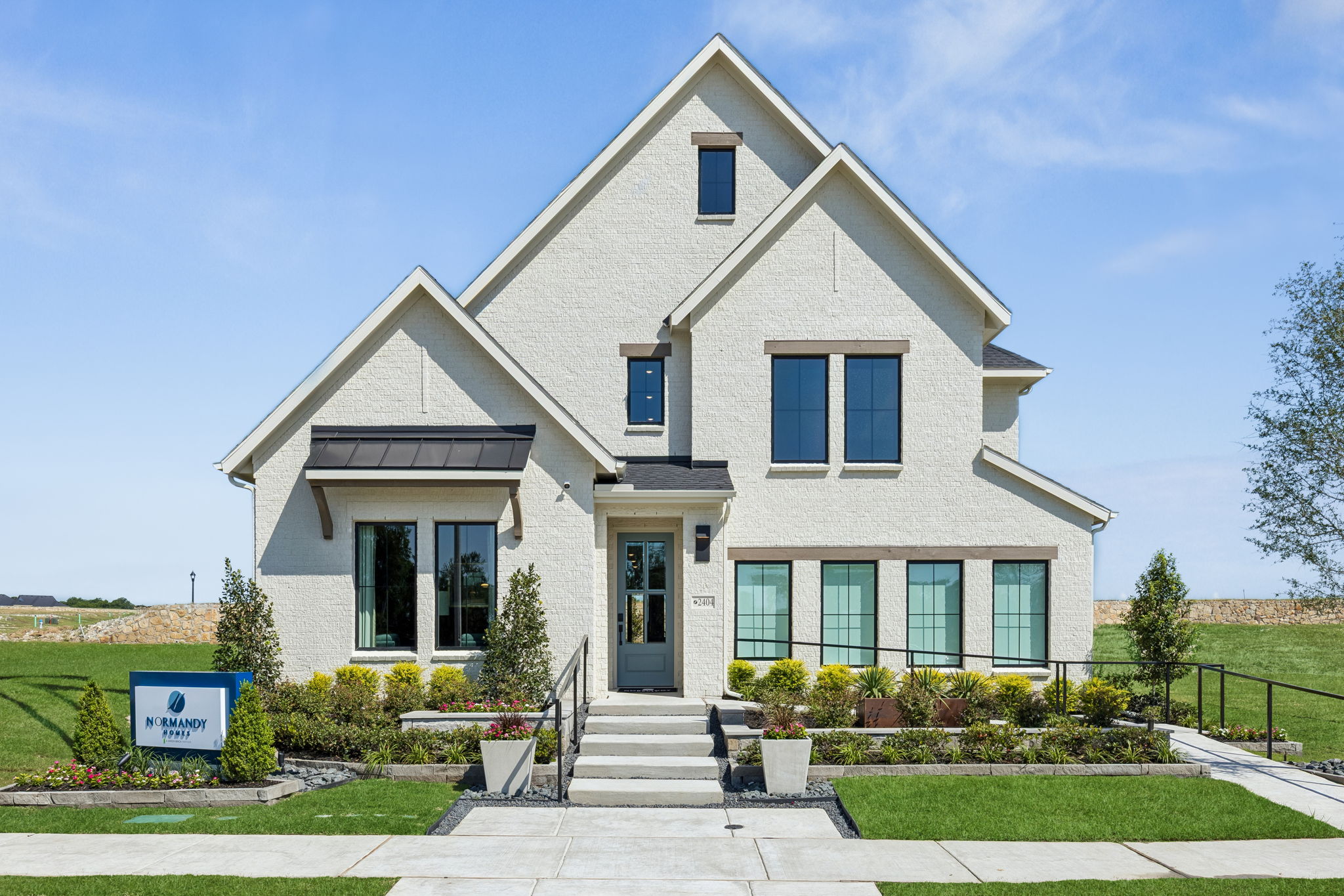 Exterior of the Rainwater Crossing model home in Celina, TX.