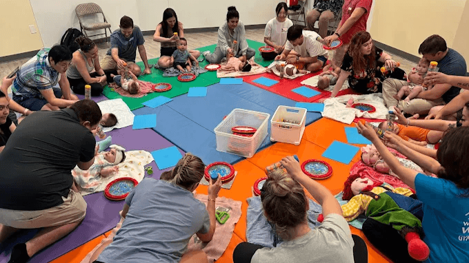 A room filled with bubbles gives your child plenty of reasons to reach, move, watch, and wonder. This playful favorite supports visual tracking and coordination while making our child development classes in Frisco feel like pure fun.