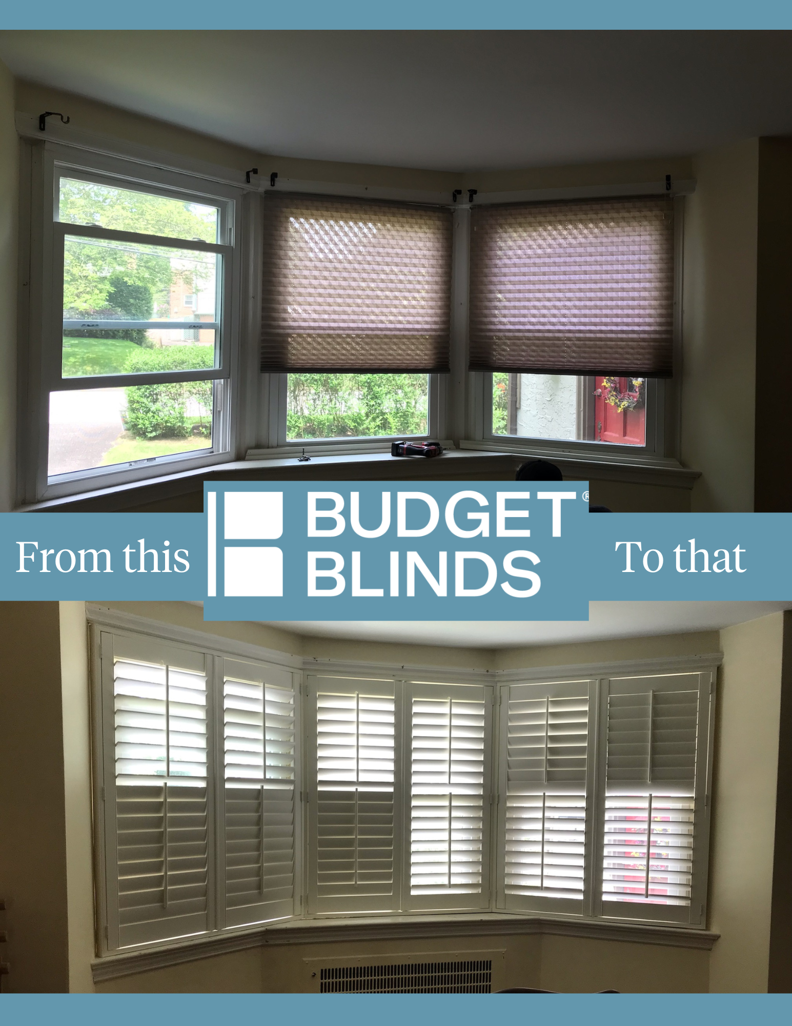 Look what indoor shutters can do for your space!