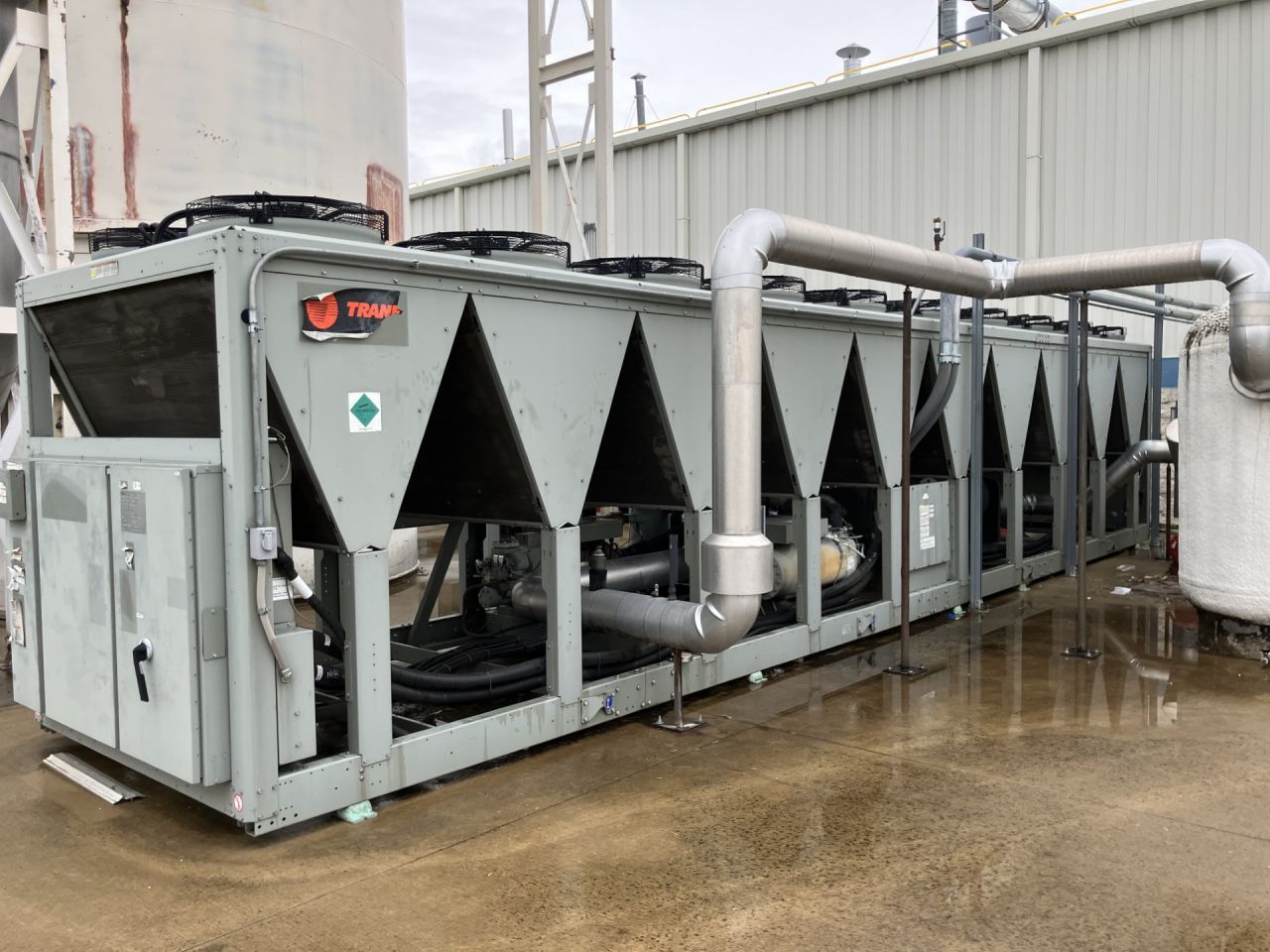 Industrial Trane commercial chiller system