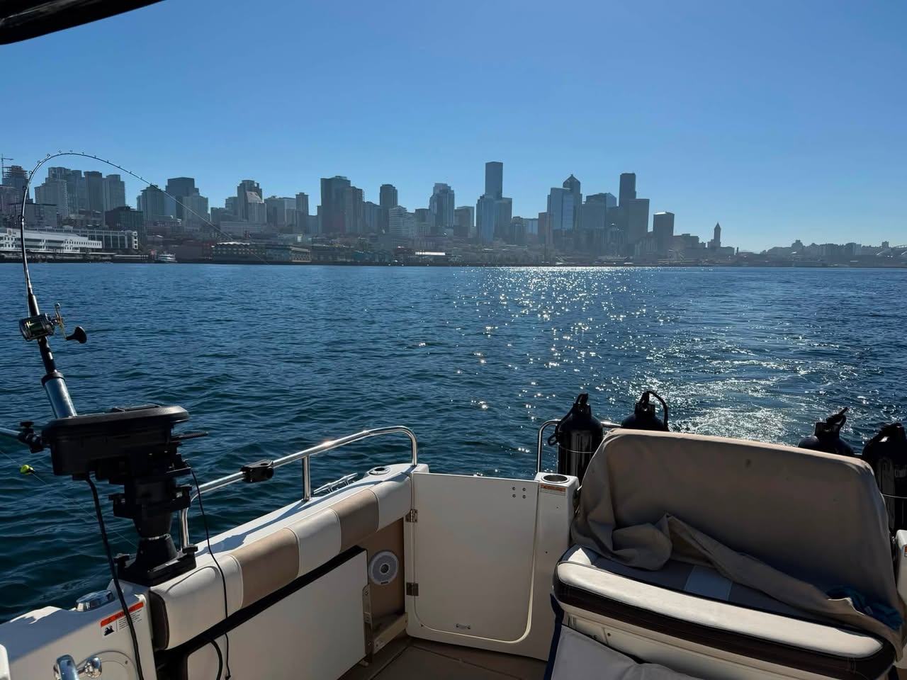 The view was spectacular, always fun fishing Elliott Bay.
