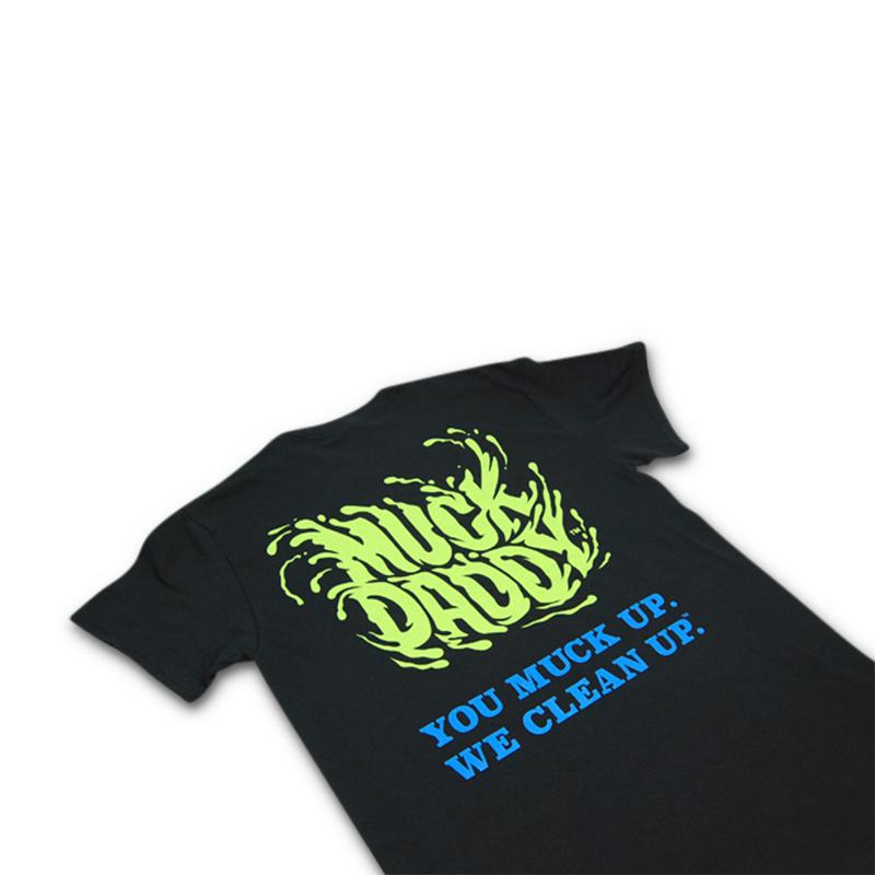T-shirt for Muck Daddy. Branded merch by PLC Print.