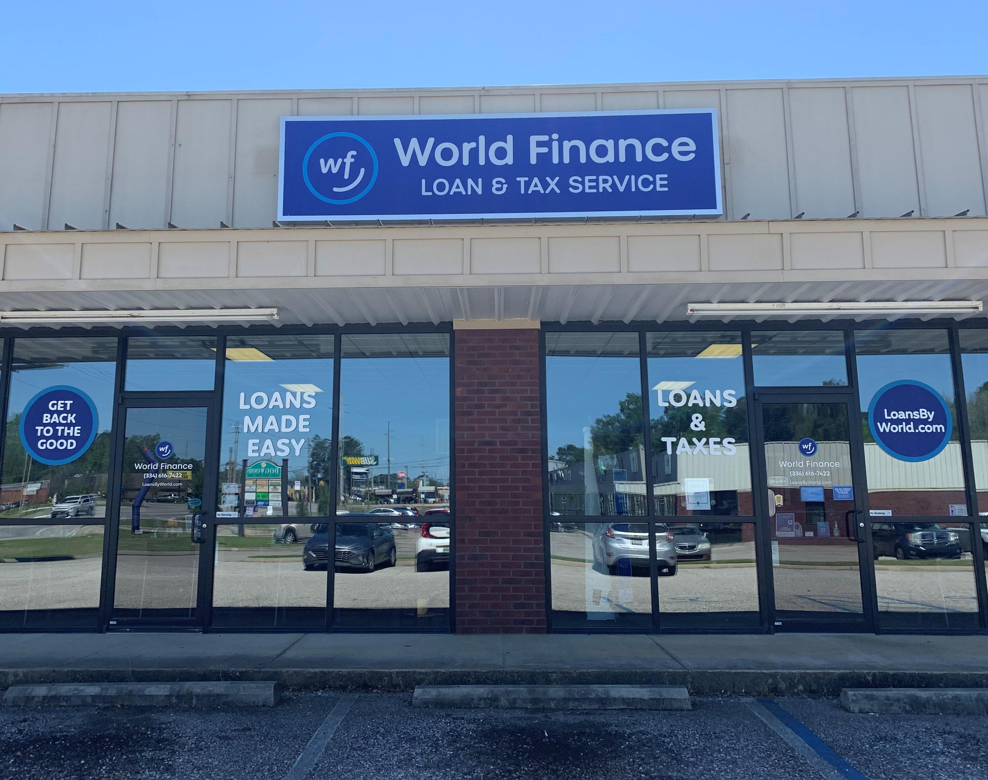 Front of Branch- Straight View World Finance Eufaula (334)616-7422