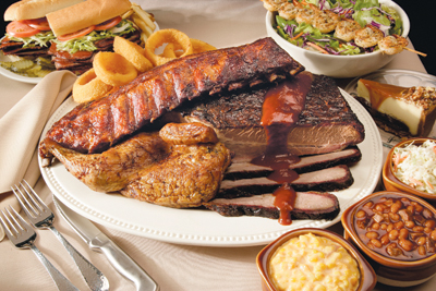 Our Barbecue Collection, featured on Good Morning America, includes a slab of our exclusive meaty Pork Spare Ribs along with our legendary hickory smoked Sliced Beef Brisket. All of this accompanied our famous Hickory Pit Beans, Cheesy Corn, Barbecue Sauce and a bottle of our all purpose rub makes an ordinary meal a celebration!