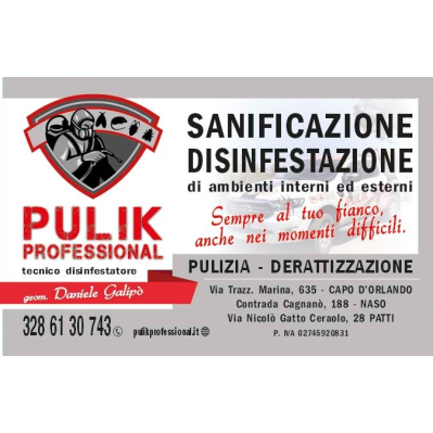 Pulik Professional del Geom. D. Galipo' Disinfestazioni - Derattizzazioni - Logo