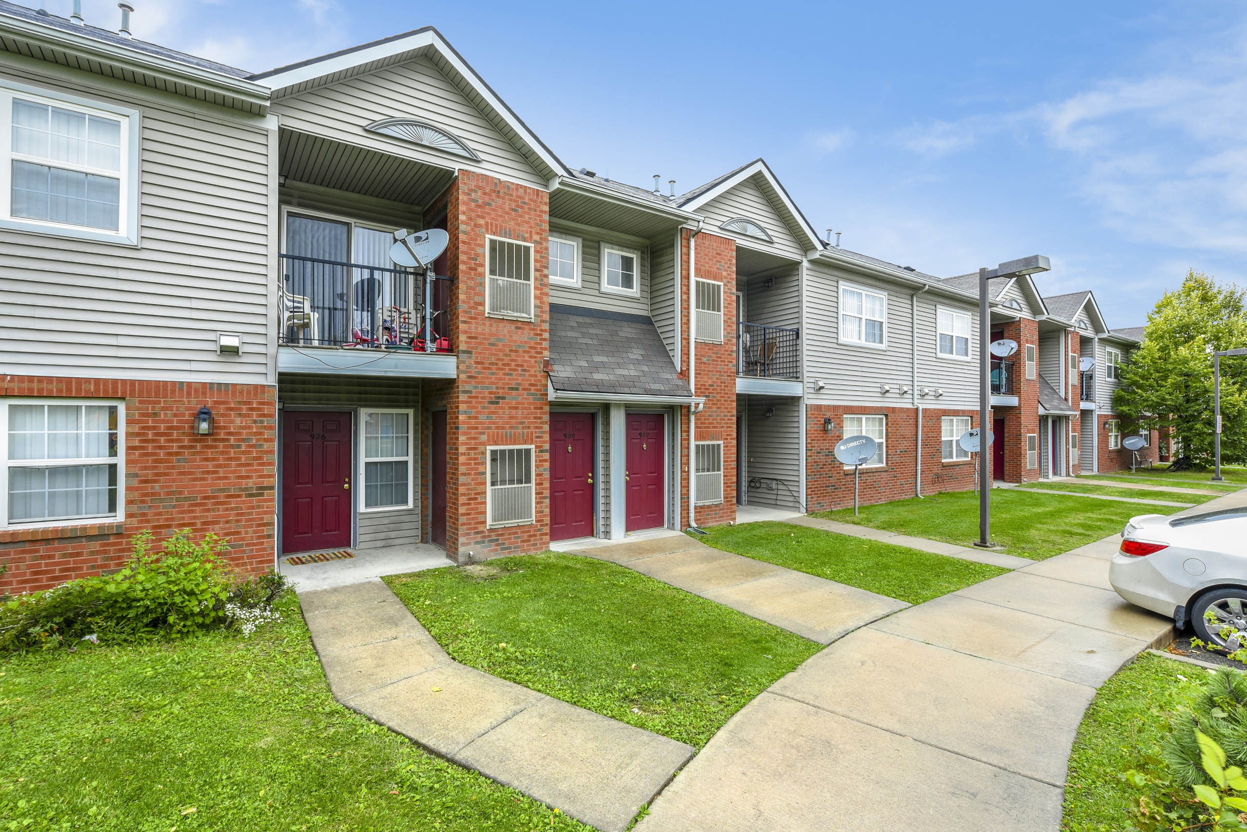 A row of townhouses