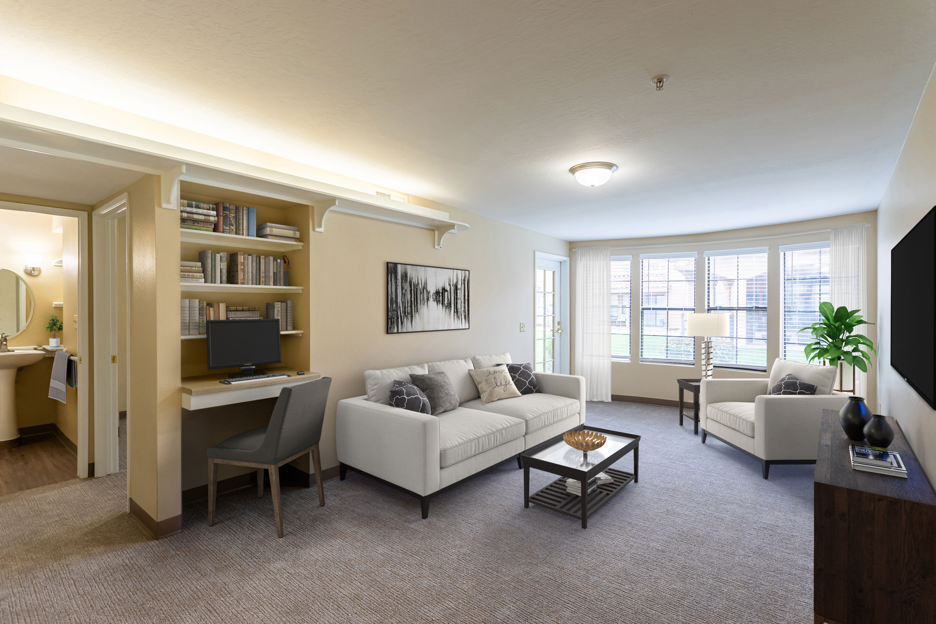 One-Bedroom Apartment Living Room