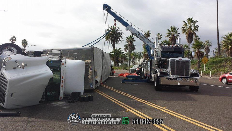 Our fleet of trucks and highly trained operators are ready to go 24/7 give us a call and let us put your mind at ease. S & R Towing Inc - 3568 CA-78, Julian, CA 92036 - Call us at 760-547-1719