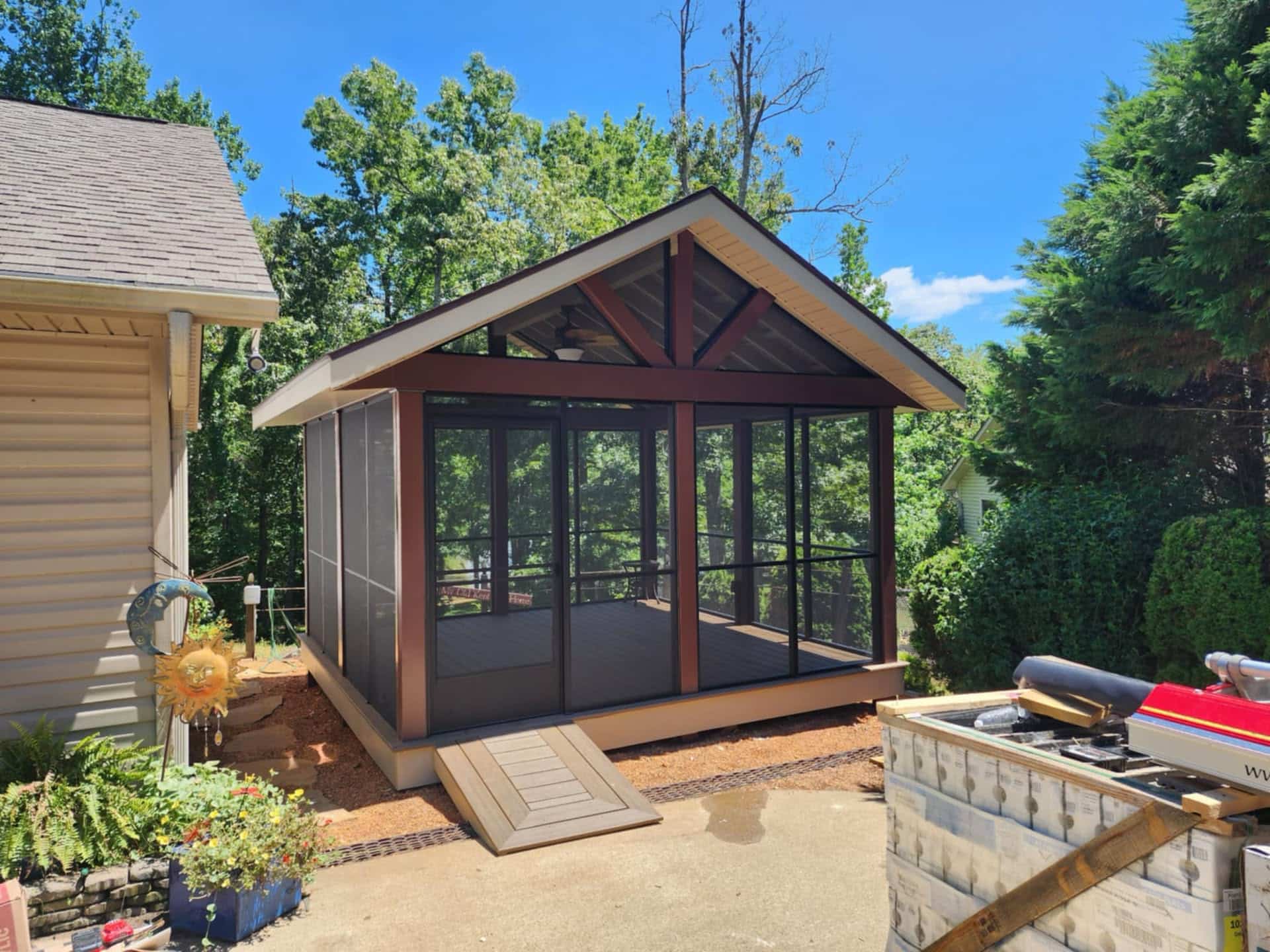 Screened in porch construction