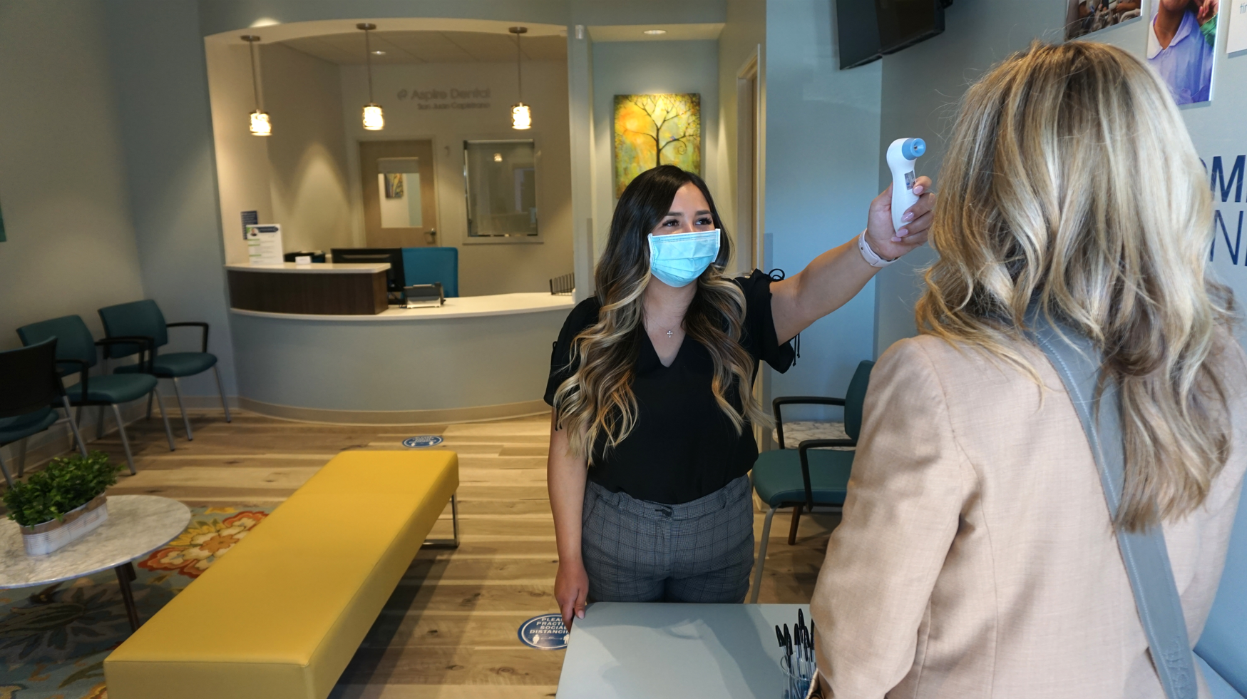 At Aspire Dental & Implants, we make sure to take the necessary precautions to ensure our office is a safe, clean, and healthy space. Book your dental visit today with our office in San Juan Capistrano.