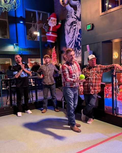 We had a great time Friday night at our Christmas party. The team surprised me with an incredible piece of memorabilia signed by Isaac TeSlaa. Dinner at Walker Roadhouse was amazing and bocce ball at Silva was a fun way to end the night.