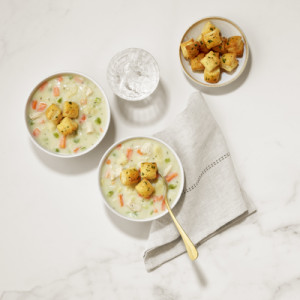 Campbell's® Culinary Reserve Frozen Ready to Cook Chicken and Dumpling Soup, 4 Pound Pouches, 4-Pack featured image