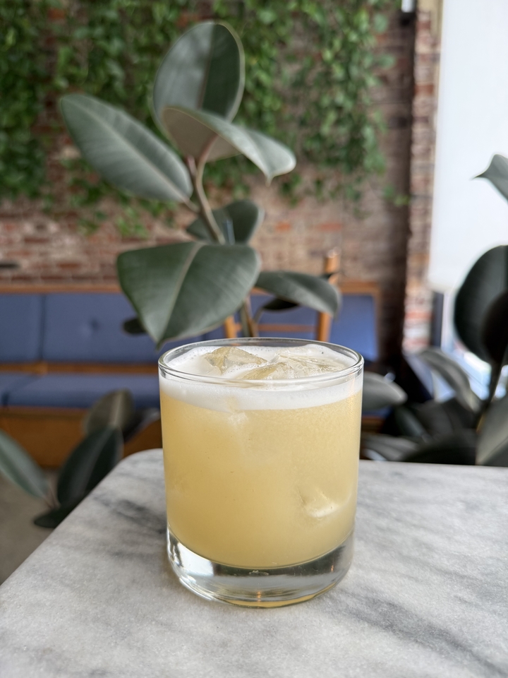 The Melon Paloma, a seasonal cocktail on Folk's bar menu in East Nashville. 
