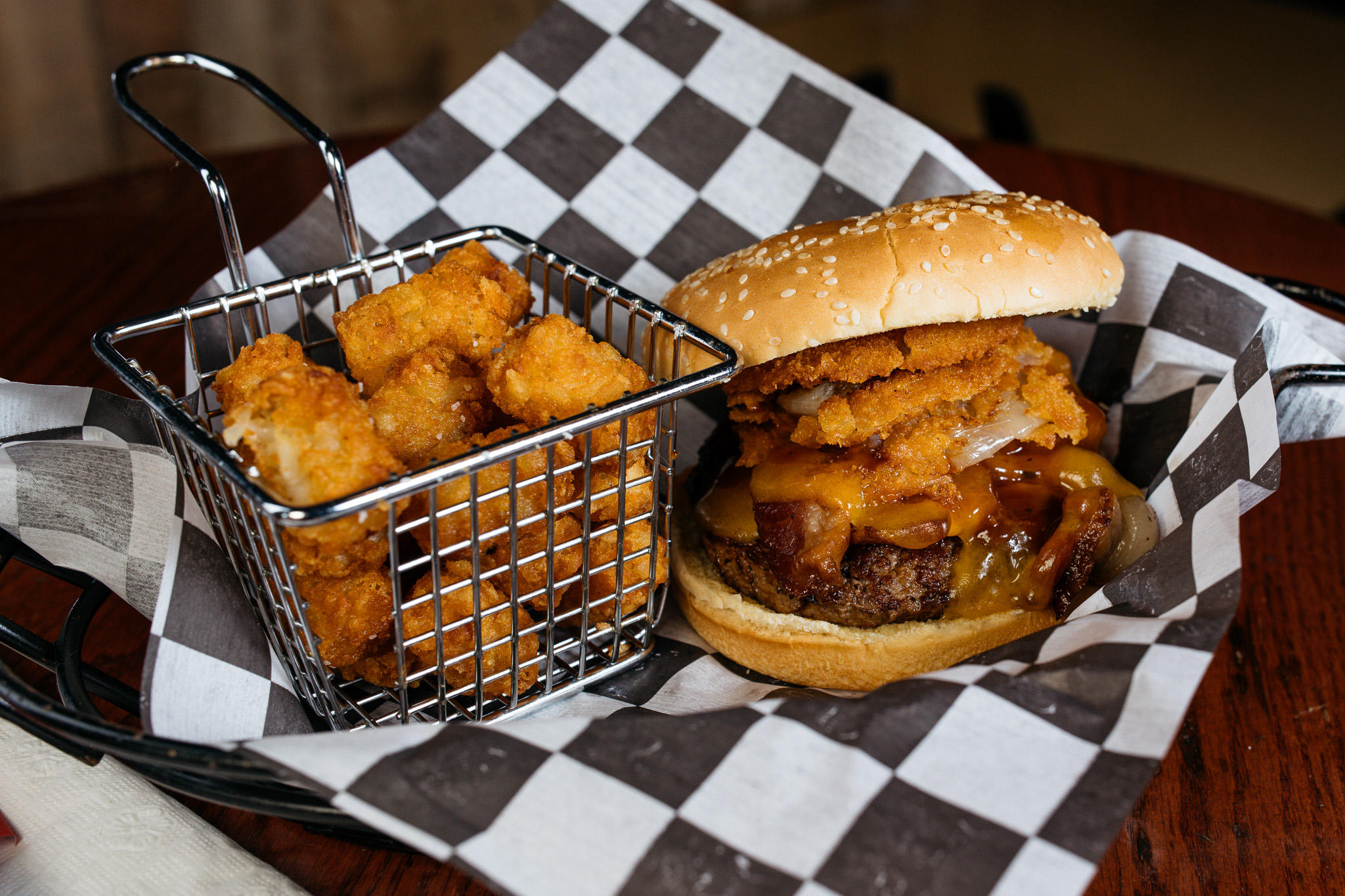 Guinness Burger and Fries