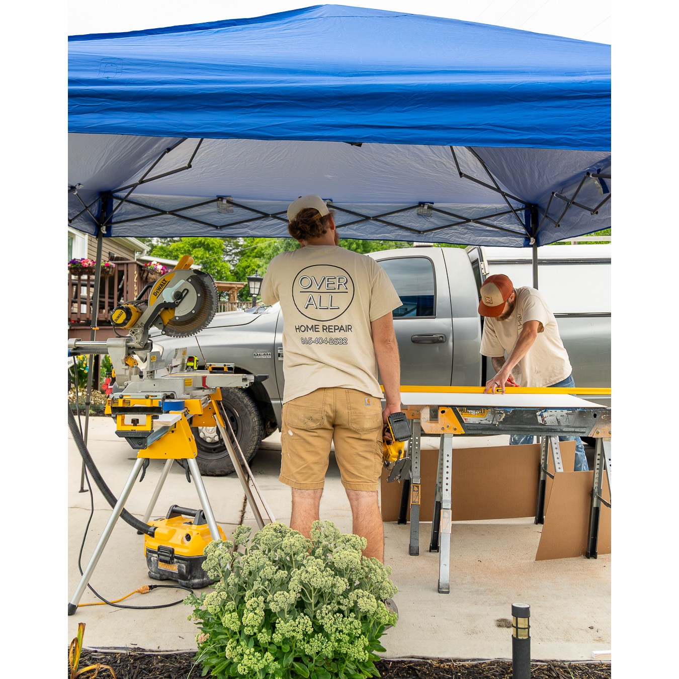 Overall Home Repair cutting pieces for a kitchen remodel in Clinton Tennessee. 