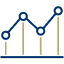 Uptrend graph icon.