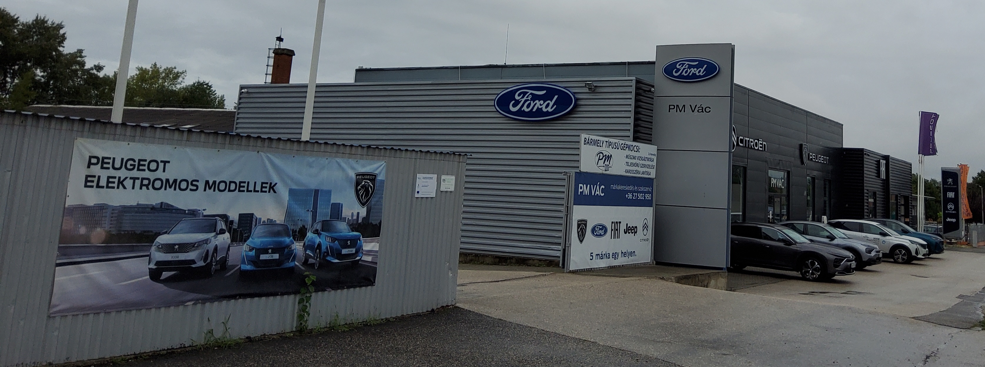 Images PM VÁC -  Peugeot  Ford  Fiat  Citroen JEEP  értékesítés és szerviz