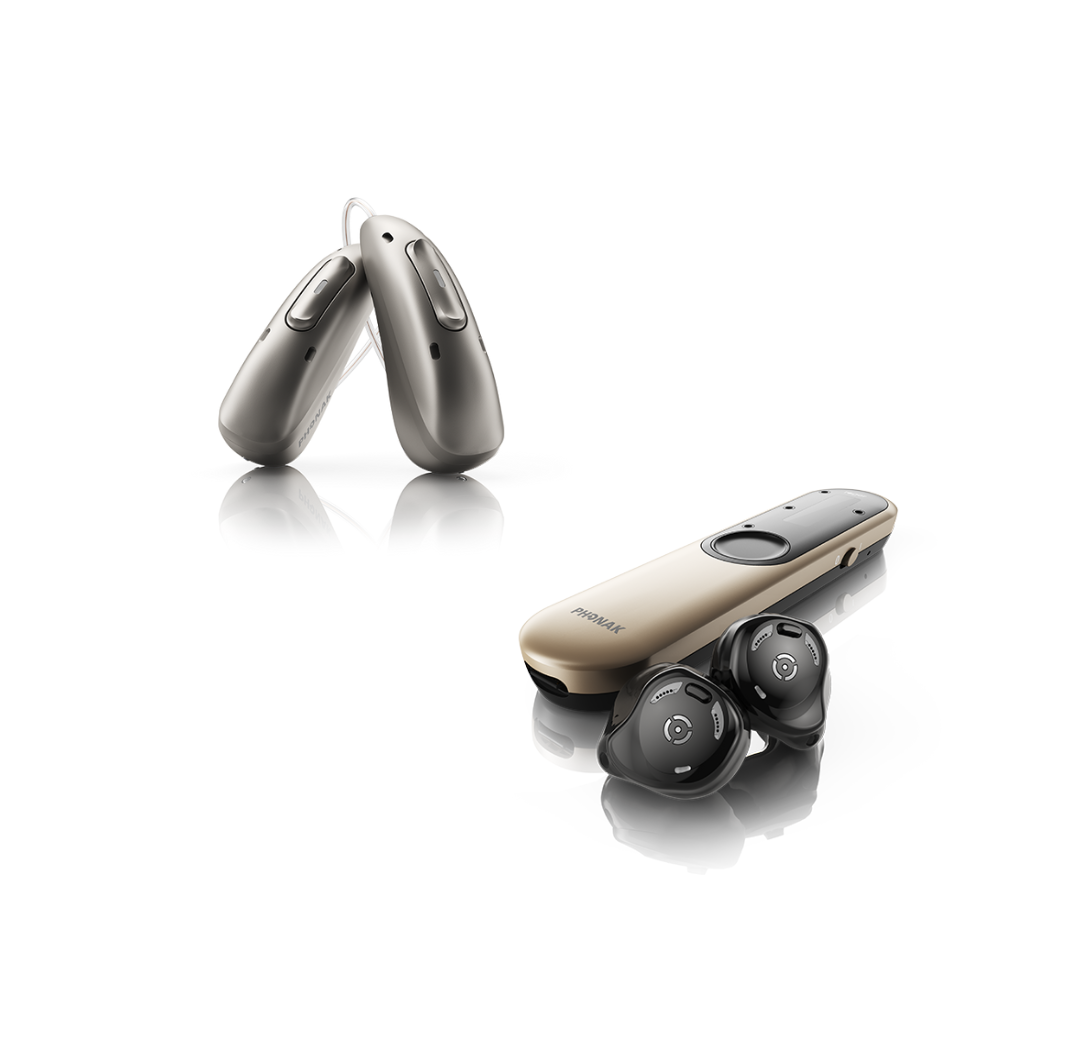 Two pairs of hearing aids