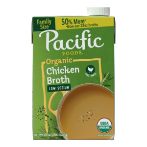 Pacific Foods® Low Sodium Organic Free Range Chicken Broth, 48 oz Carton (Case of 8) featured image