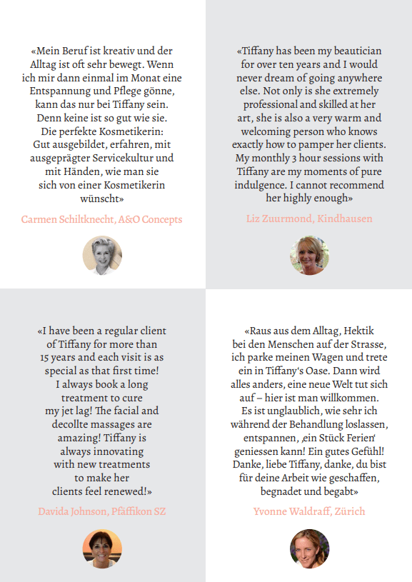 Tiffany's Art of Beauty, Klosbachstrasse 99 in Zürich