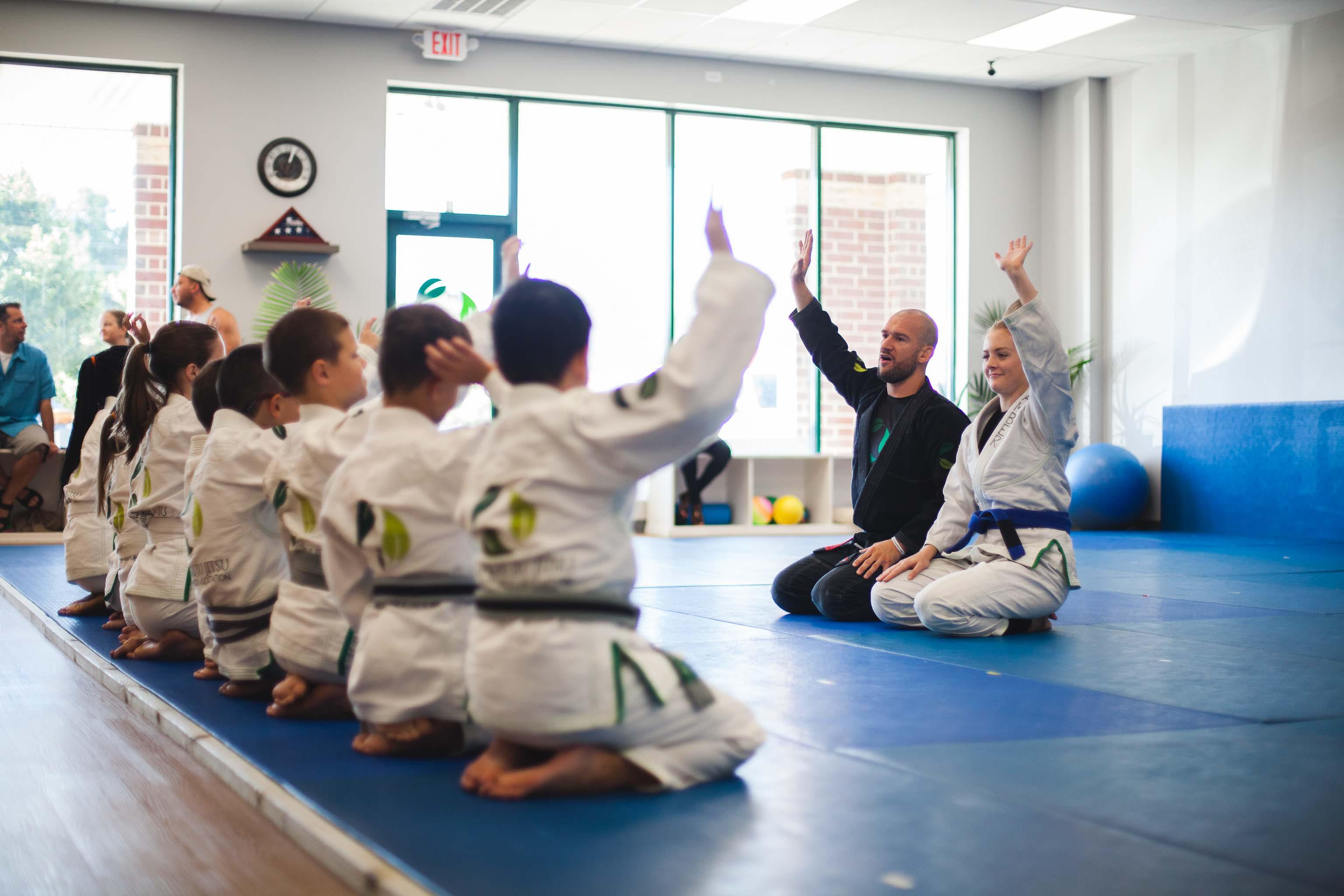 Juniors and Kids Program where students learn how to defend themselves.