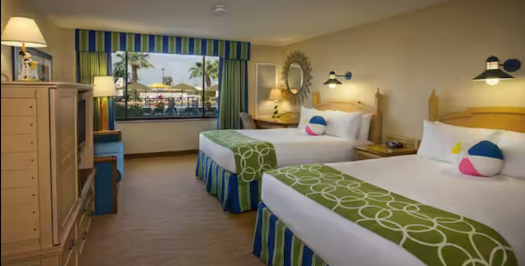 Disney's Paradise Pier Hotel Standard View Room 2 Queen Beds