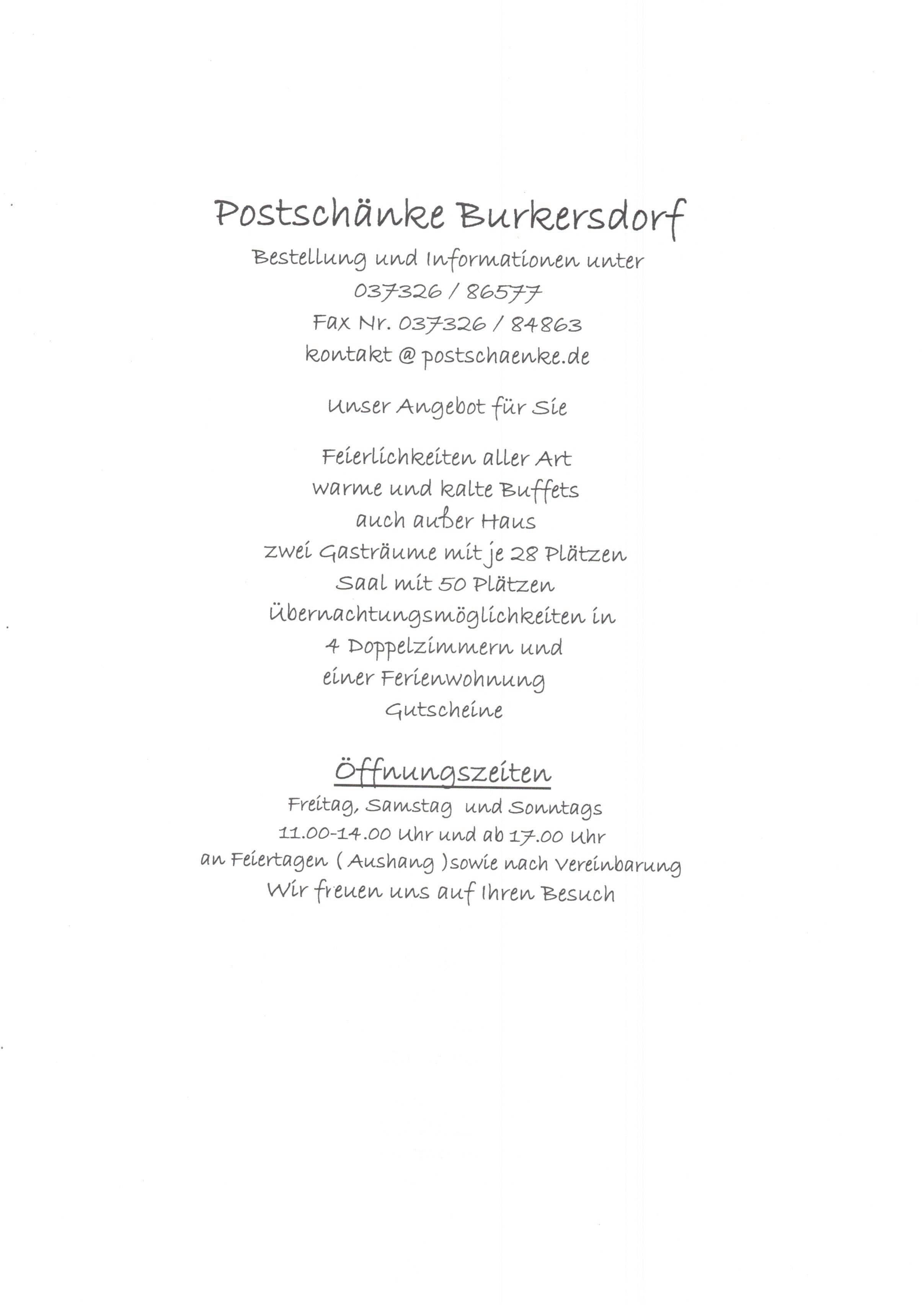 Bild 1 Postschänke Burkersdorf in Frauenstein