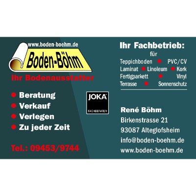 Böhm - Boden in Alteglofsheim - Logo