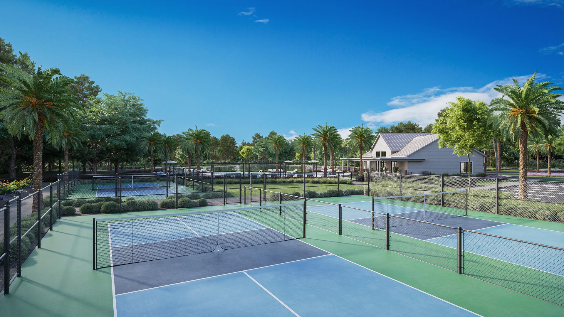 Residents can enjoy pickleball courts