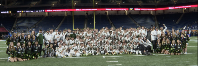 Jim Blaszak's sons' varsity football team at the local high school won the State Title yesterday, knocking off last year's champion!