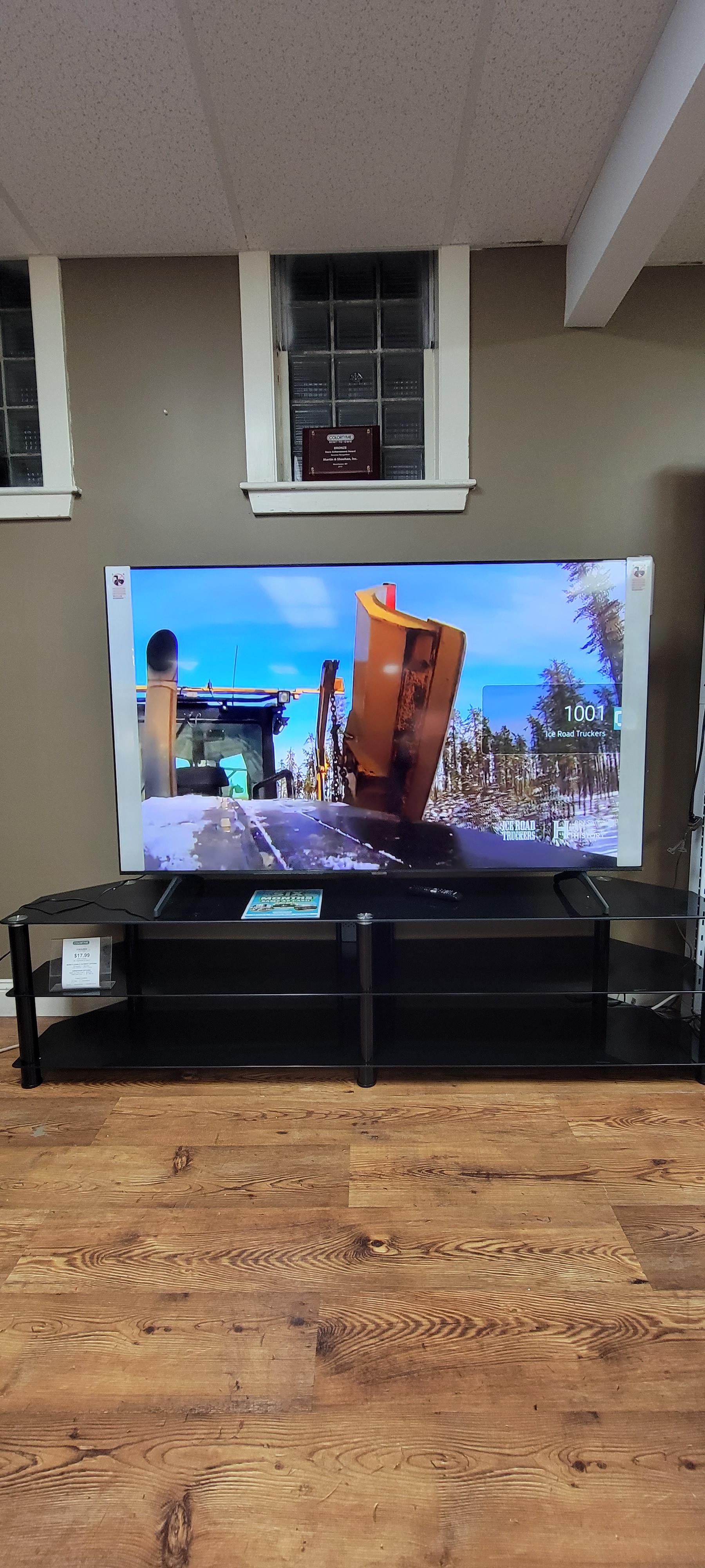 55"+ Samsun tv with TV Stand.