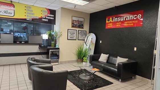 Interior of the L.A. Insurance Agency located at 7611 West Thomas Rd. in AZ
