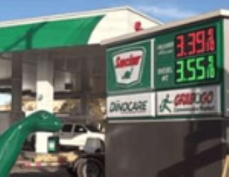 Sinclair Gas Station Fueling Island