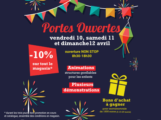 Portes ouvertes les 10, 11 et 12 avril 2026 !
