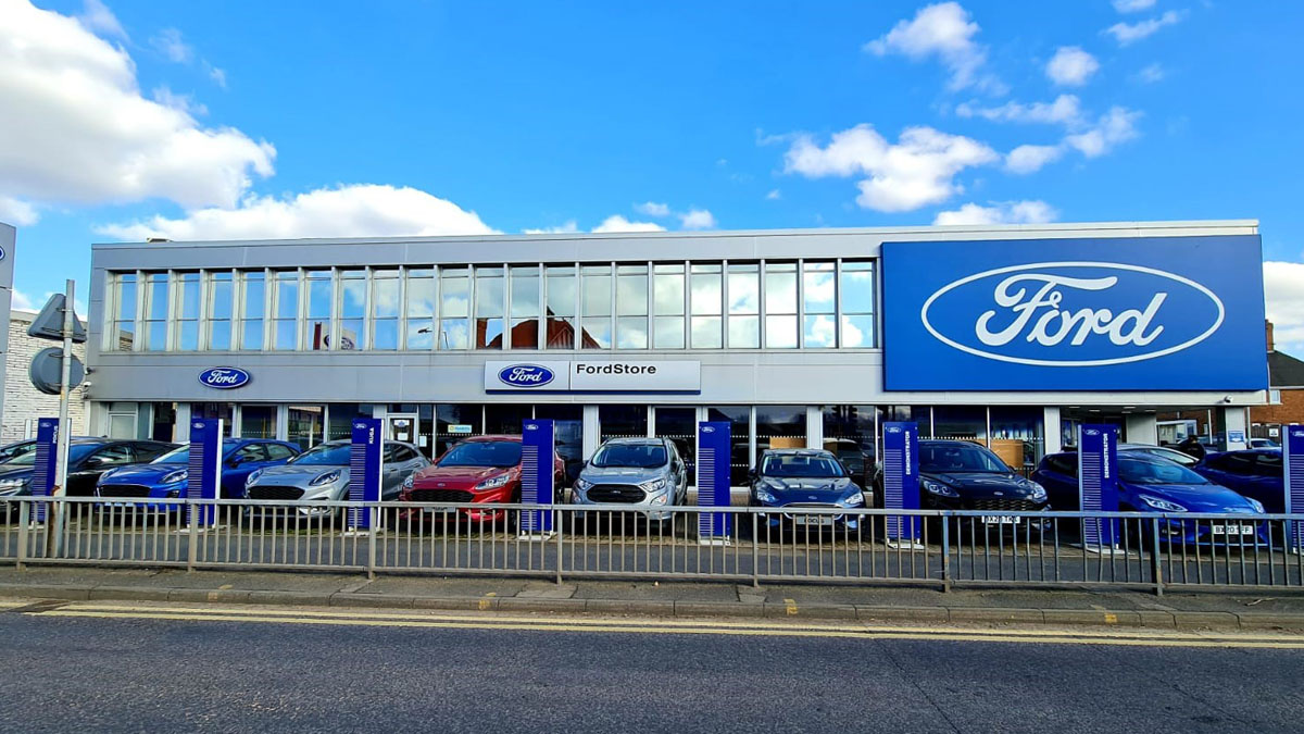 Outside the Ford Wolverhampton dealership Evans Halshaw Ford Wolverhampton Wolverhampton 01902 875400