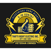 That's Right Electric Inc. Logo