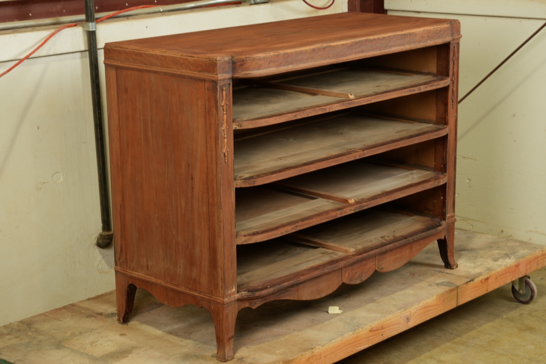 Wood Chest Before Restoration in Fort Collins - Angled View