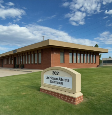 The front of our office on the corner of 21st and Terry.