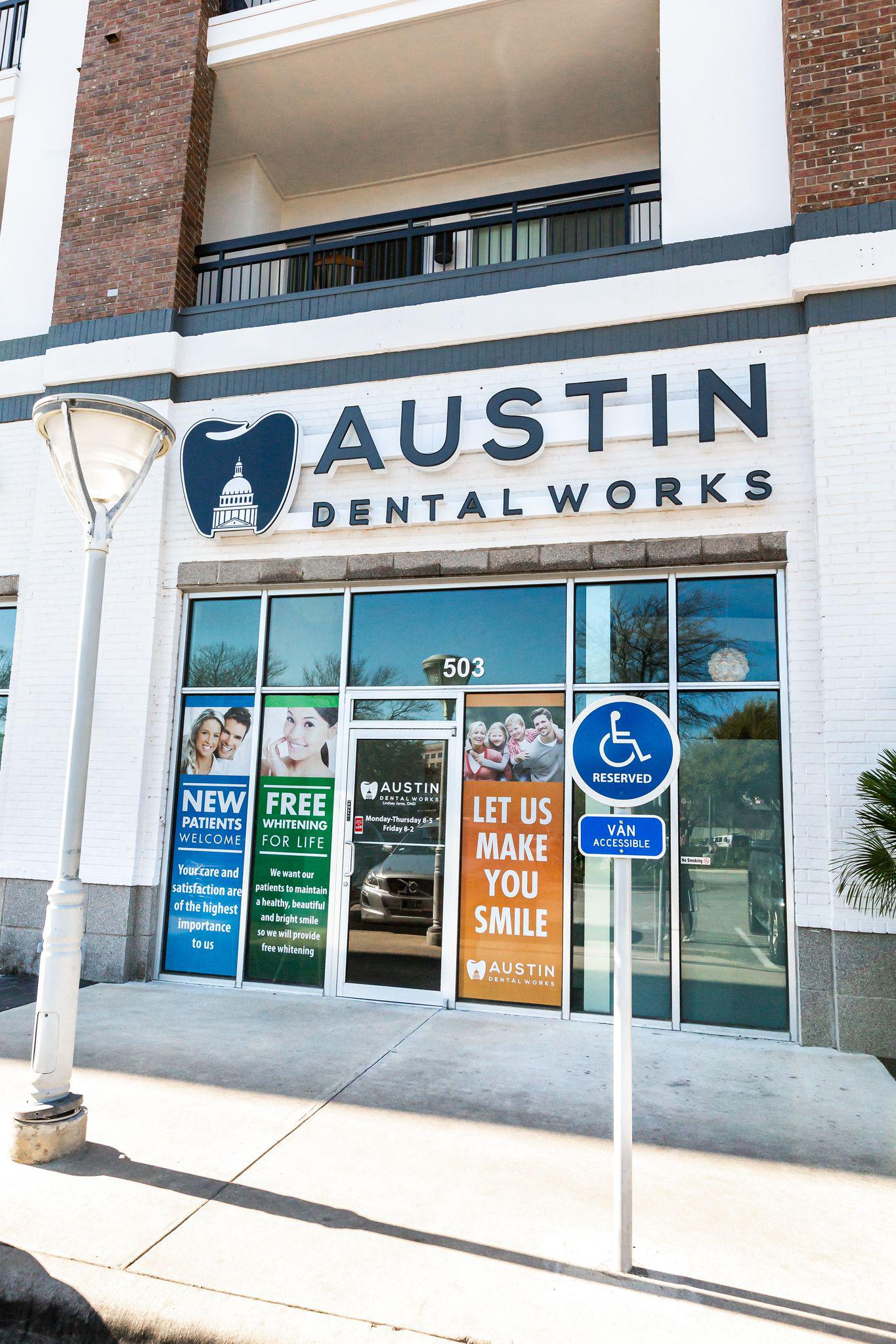 Austin Dental Works
4601 North Lamar Boulevard
Suite 503 Austin, TX 78751
https://www.austindentalworks.com