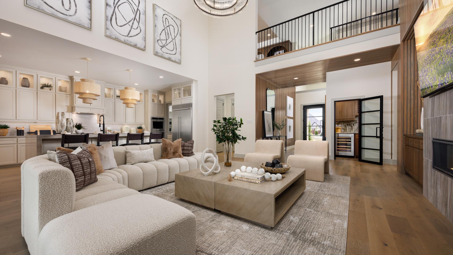 Impressive, open-concept great rooms 