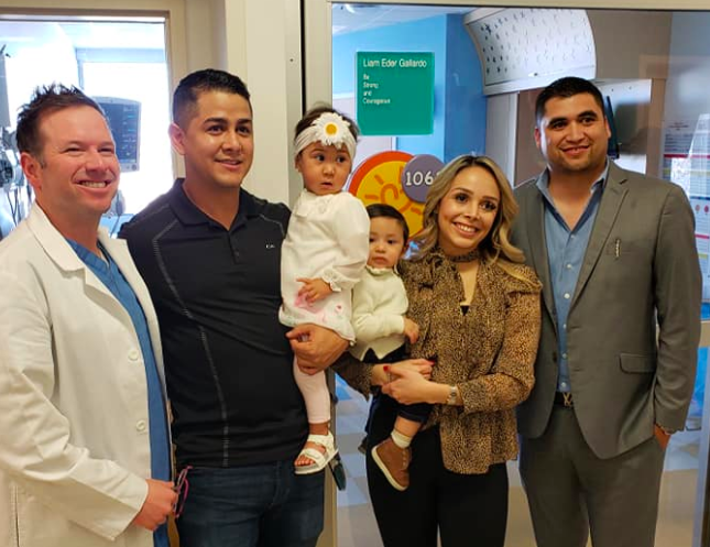 Celebrating Donation to El Paso Children's Hospital of Gallardo family donating to name Pediatric ICU bed after their son who was born with a cleft palate.