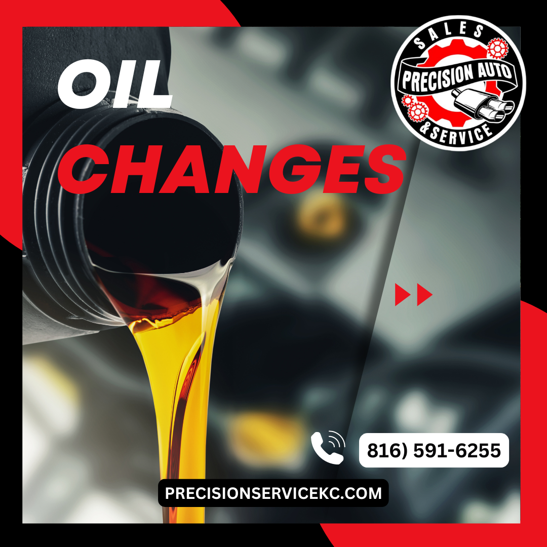 Precision Auto Sales & Service – Oil Change Kansas City, MO - Expert High-Quality Service
Our top priority at Precision Auto Sales & Service is ensuring the health and longevity of your vehicle. We understand that a high-quality oil change, just like a well-done tune-up, plays a pivotal role in achieving this, which is why we only provide the best for your vehicle, including synthetic and conventional oil options. Our skilled mechanics also check your brakes for safety. We adhere to stringent service standards that are designed to meet or exceed your vehicle manufacturer’s specifications.